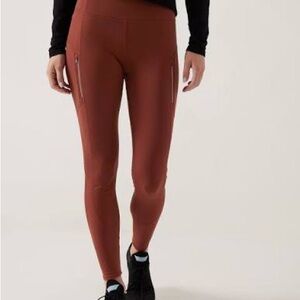 Athleta Rainier Insulated Tight in Ancient Mahogany